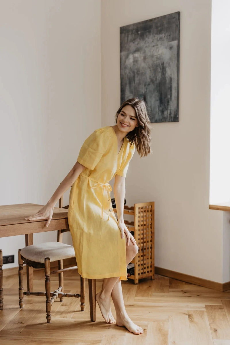 Smiltyne Women's Linen Dress | Multiple Colours Immaculate Vegan Smiltyne Women's Linen Dress | Multiple Colours Immaculate Vegan