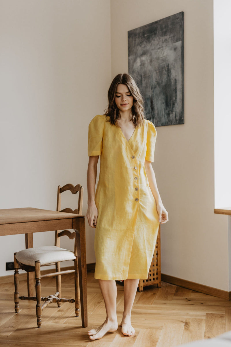 Smiltyne Women's Linen Dress | Multiple Colours Immaculate Vegan Smiltyne Women's Linen Dress | Multiple Colours Immaculate Vegan