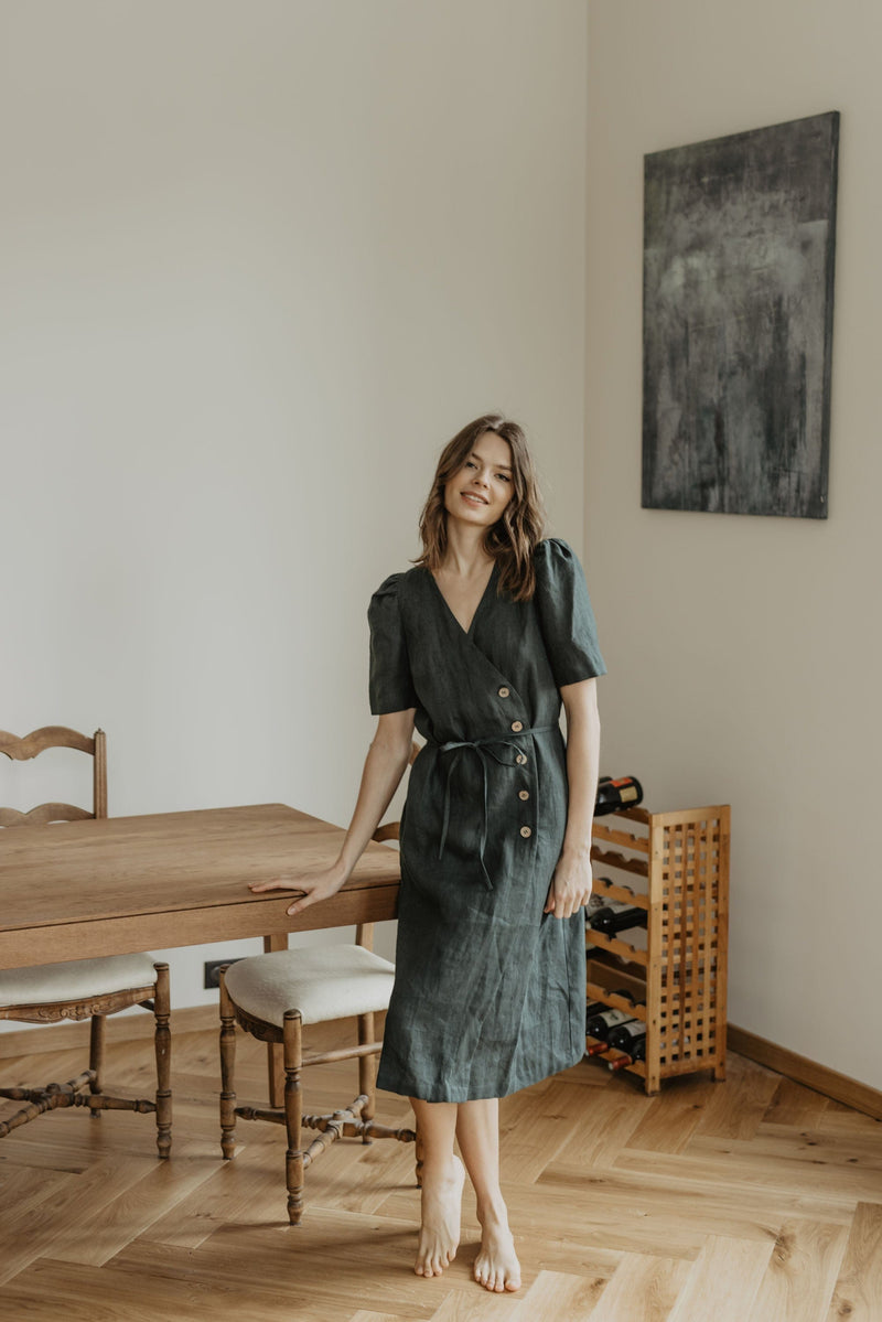 Smiltyne Women's Linen Dress | Multiple Colours Immaculate Vegan Smiltyne Women's Linen Dress | Multiple Colours Immaculate Vegan
