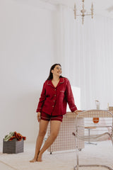 Immaculate Vegan - Pilnatis Women's Linen Pyjama Set With Shorts | Multiple Colours