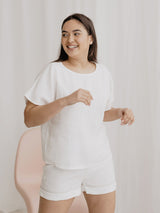 Immaculate Vegan - Laume Linen Jaunatis Women's Linen Pyjama Set | Multiple Colours Creamy White / XS