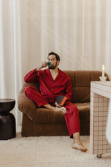 Immaculate Vegan - Perkunas Men's Linen Pyjama Set | Multiple Colours