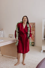 Immaculate Vegan - Laume Linen Delcia Women's Linen Bathrobe | Multiple Colours