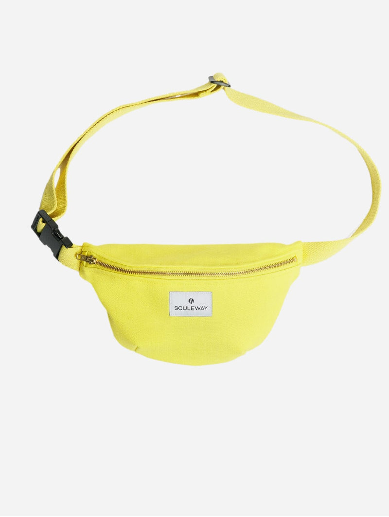 Souleway Natural Cotton Canvas Bum Bag | Bright Lemon Bright Lemon
