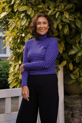 Immaculate Vegan - Lavender Hill Clothing Striped Cotton Roll Neck | Multiple Colours