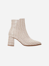 Immaculate Vegan - Lilith Vegan Crocodile Ankle Boots | Beige