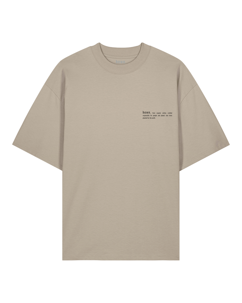 Women's Organic Cotton Signature Oversized T-Shirt | Limestone Grey