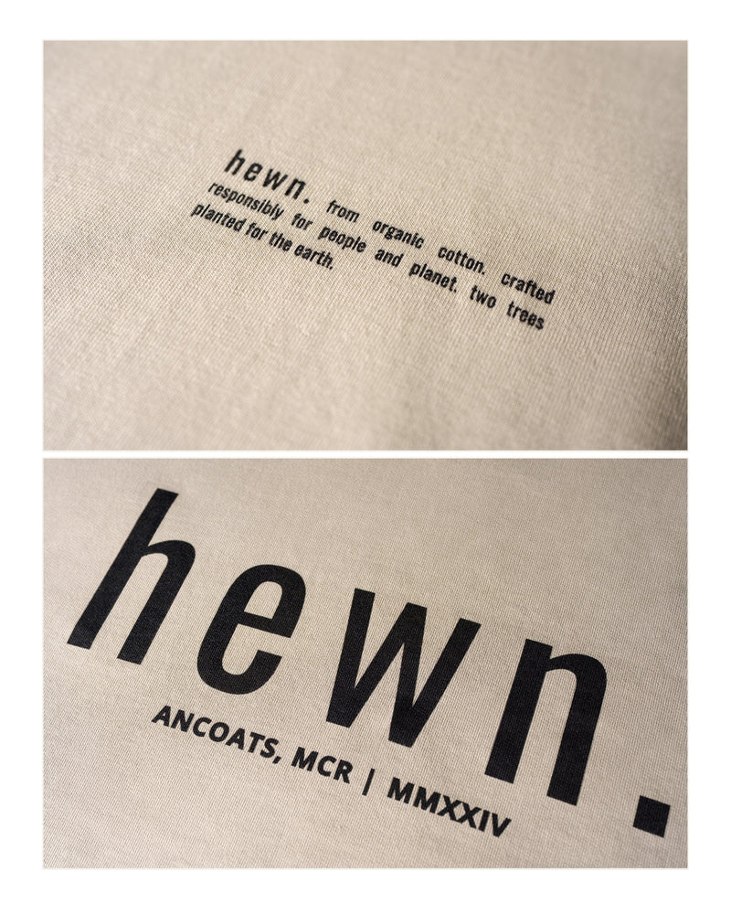 hewn. Mens Organic Cotton Signature Oversized T-shirt in Limestone Grey