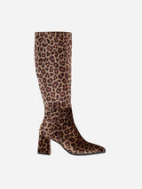 Immaculate Vegan - Liza Knee High Vegan Boot | Leopard Brown