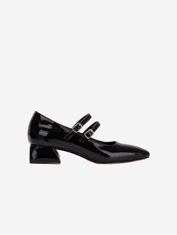 Forever and Always Shoes Lizbeth Vegan Leather Mary Jane Shoes | Black