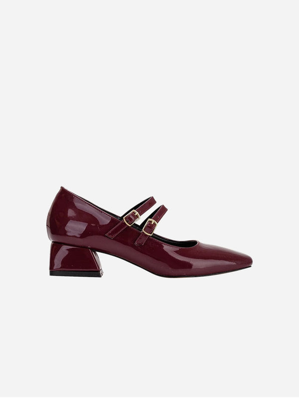 Forever and Always Shoes Lizbeth Vegan Leather Mary Jane Shoes | Red Cherry UK3 / EU36 / US5.5 / Burgundy