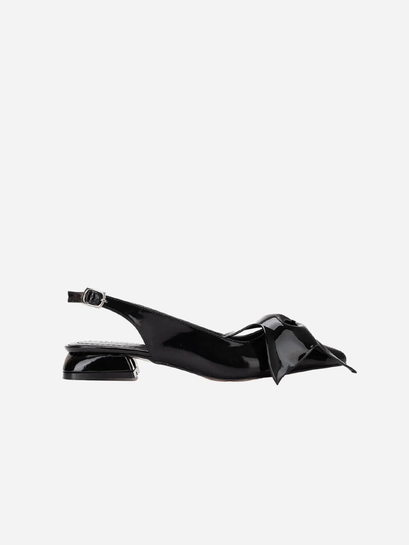 Prologue Shoes Lola Bow Vegan Flats | Black Patent UK3 / EU36 / US5.5 / Black Patent