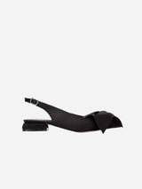 Immaculate Vegan - Prologue Shoes Lola Bow Vegan Flats | Black Satin UK3 / EU36 / US5.5 / Black Satin