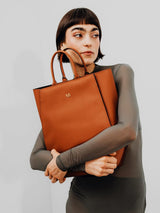 Immaculate Vegan - Melina Bucher Elay MIRUM® Leather Vegan Tote Bag | Congac