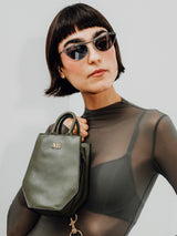 Immaculate Vegan - Melina Bucher Mini Elay MIRUM® Leather Crossbody Bag | Moss Moss