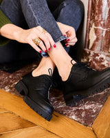 Immaculate Vegan - Minuit sur Terre Camden Recycled Grain Vegan Lace Ups | Black