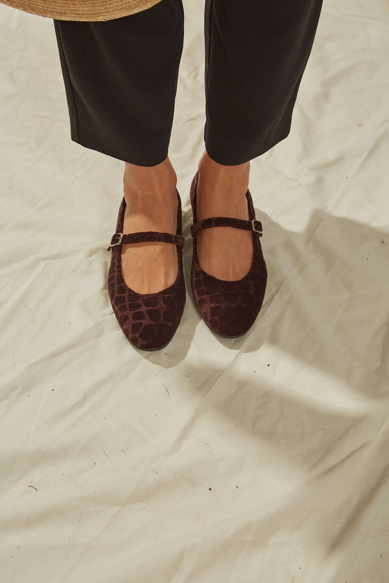 Coco Velvet Vegan Ballerinas | Earth