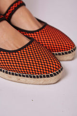 Immaculate Vegan - MOMOC Mesh Jute Vegan Flats | Orange