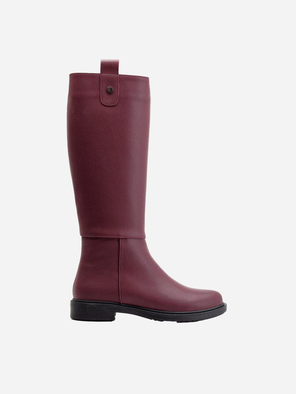 Prologue Shoes Maeve Vegan Suede Knee High Rain Boots | Burgundy UK3 / EU36 / US5.5 / Burgundy