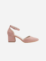 Immaculate Vegan - Forever and Always Shoes Marcelle Vegan Velvet Low Heels | Dusty Pink