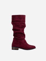 Immaculate Vegan - Prologue Shoes Maribel Vegan Suede Slouchy Boots | Brick Red