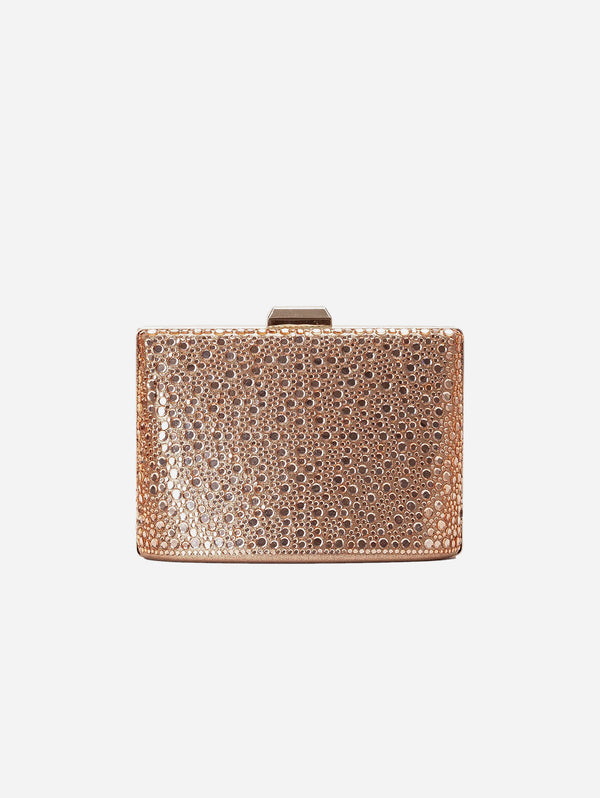 Marla Vegan Sequin Evening Clutch | Rose Gold