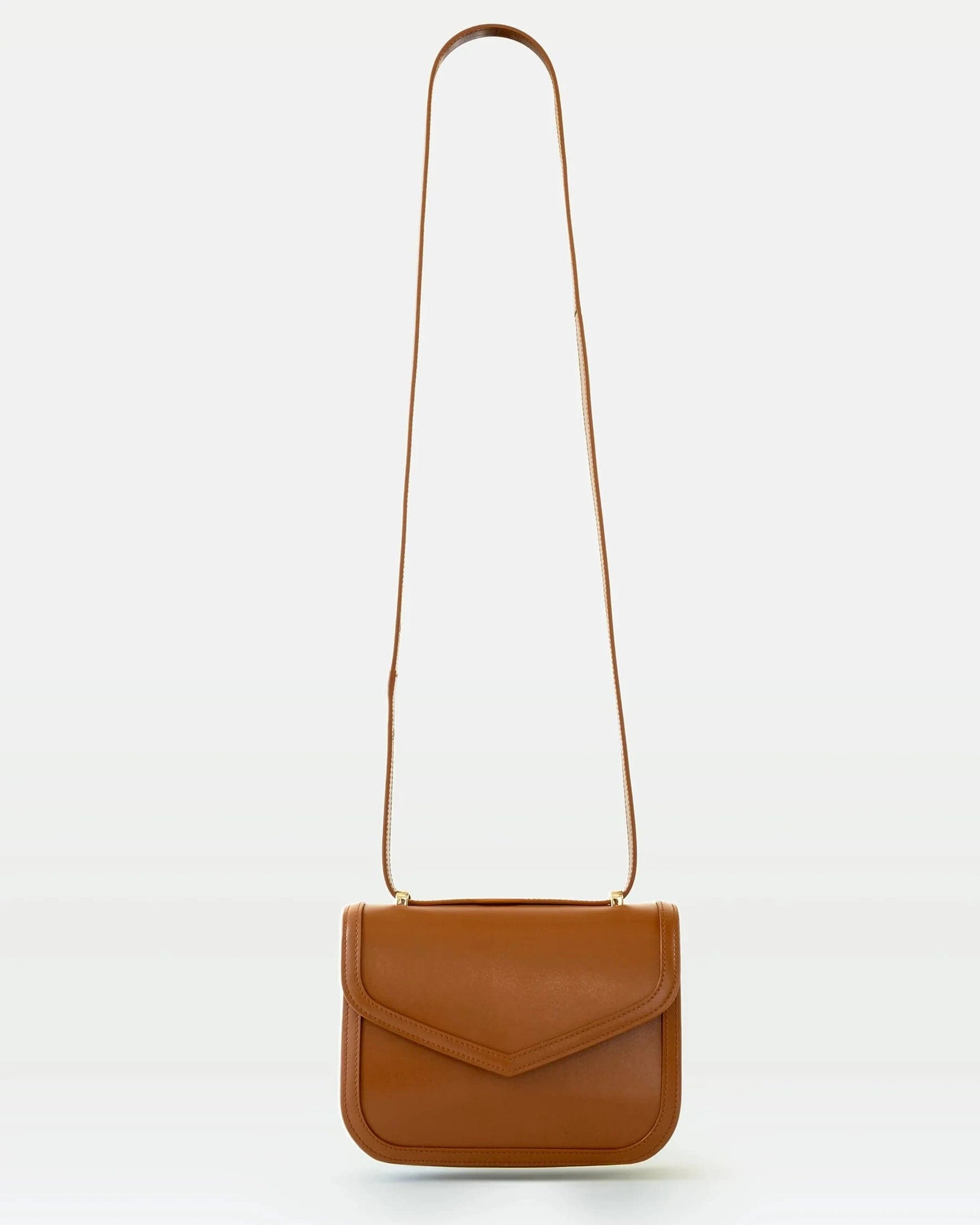 Maya MIRUM® Leather Vegan Crossbody Bag | Brown Saddle