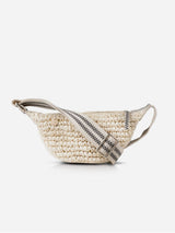 Immaculate Vegan - Stelar Medewi Raffia Sling Bag | Black & Cream Stripe