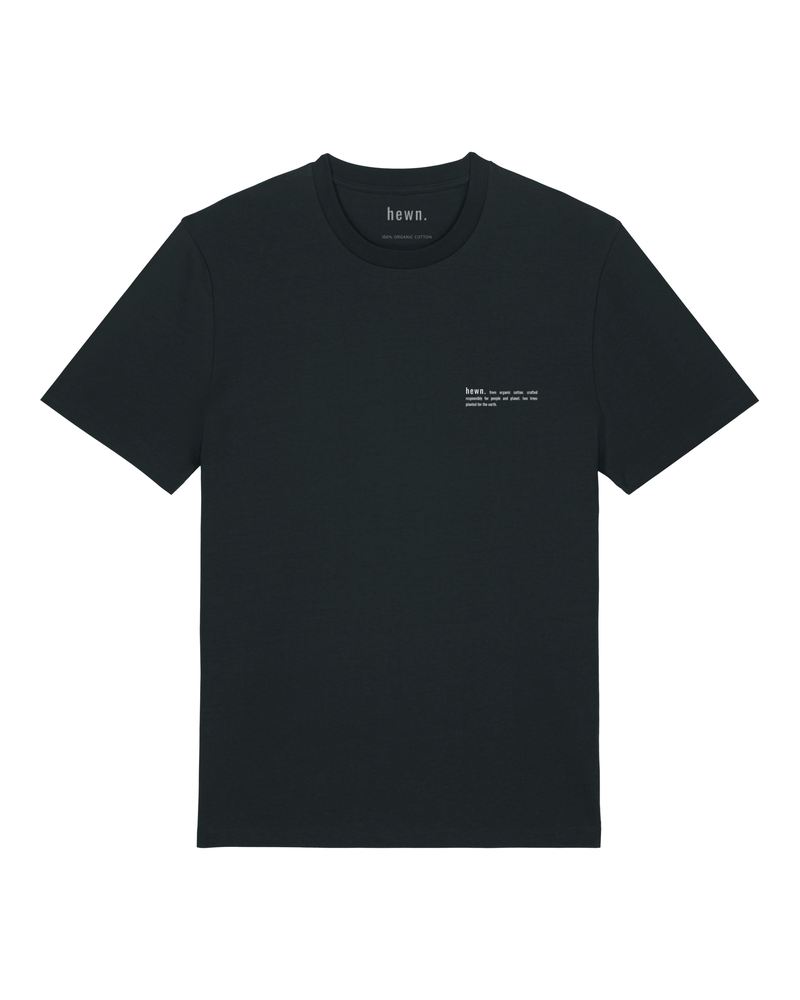 hewn. Mens Classic-fit Organic Cotton T-shirt in Jet Black