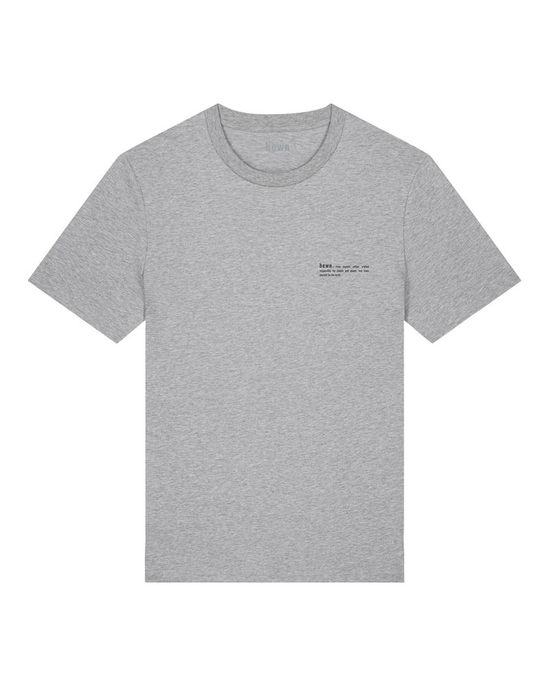 hewn. Mens Classic-fit Organic Cotton T-shirt in Rock Grey Marl