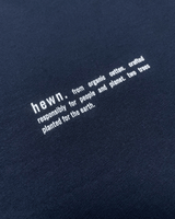 Immaculate Vegan - hewn. Womens Organic Cotton Relaxed-fit Zip Hoodie in Midnight Navy