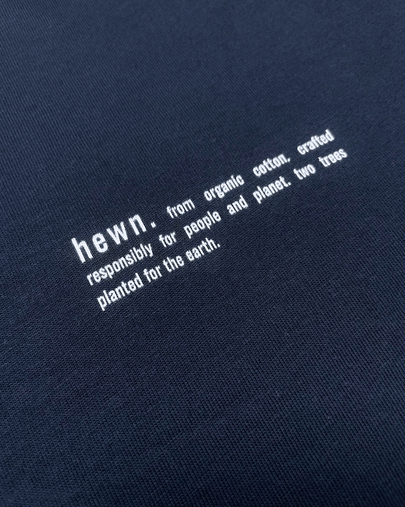 hewn. Womens Organic Cotton Relaxed-fit Zip Hoodie in Midnight Navy