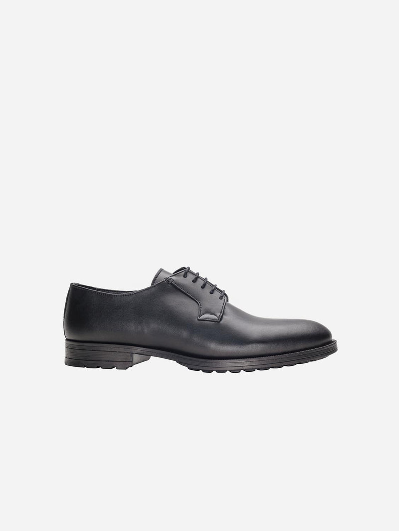 Mikel Men's Vegan Leather Blucher Shoes | Black