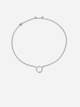 Immaculate Vegan - Mini Halo Wings™ Sterling Silver Diamond Angel Choker | Silver