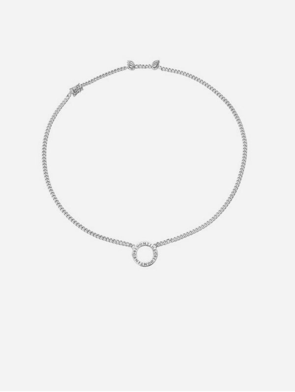 Mini Halo Wings™ Sterling Silver Diamond Angel Choker | Silver