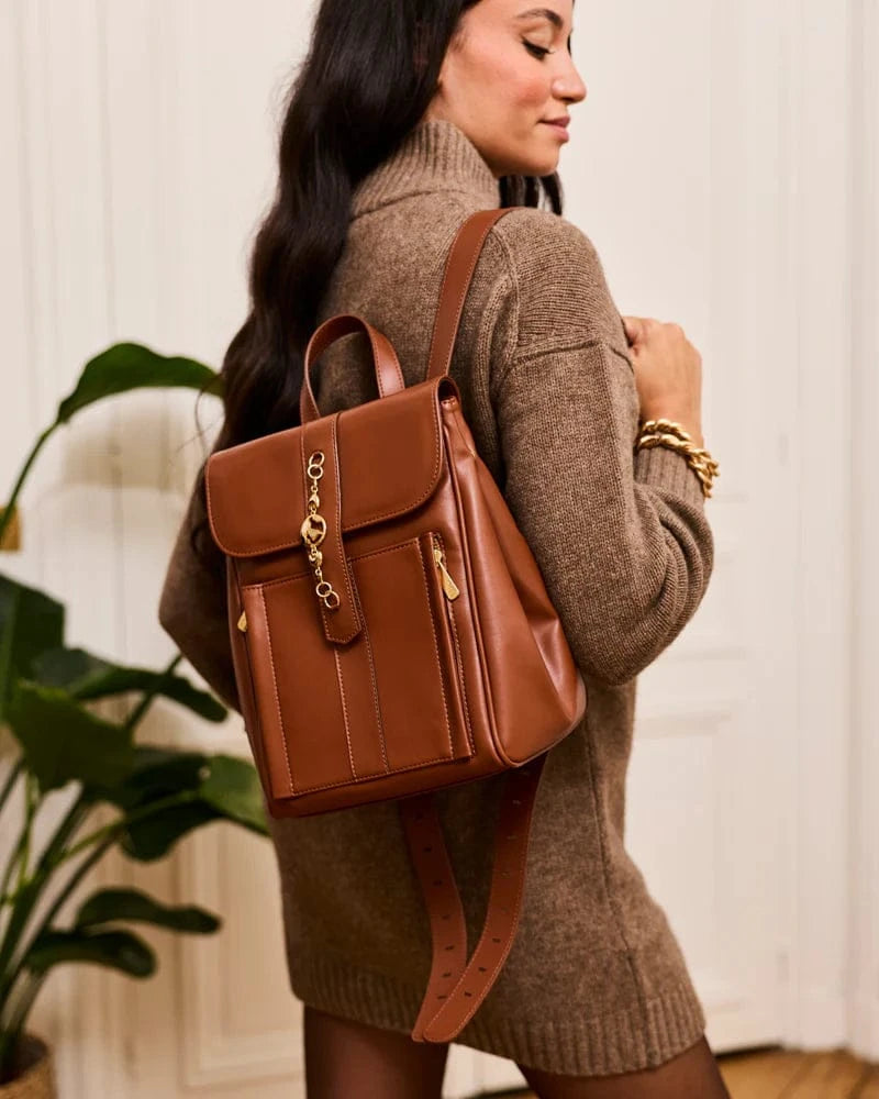 Minuit sur Terre Falabella Vegan Leather Backpack | Chestnut Chestnut / One Size