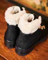 Immaculate Vegan - Minuit sur Terre Pollux Vegan Suede & Vegan Fur Boots | Black