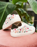 Immaculate Vegan - Virevolte Recycled Grain Leather Embroidered Vegan Sneakers | Primrose