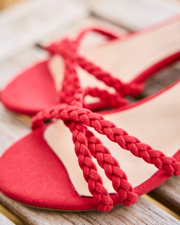 Yselis Vegan Recycled Heeled Sandals | Orchid