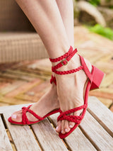Immaculate Vegan - Yselis Vegan Recycled Heeled Sandals | Orchid
