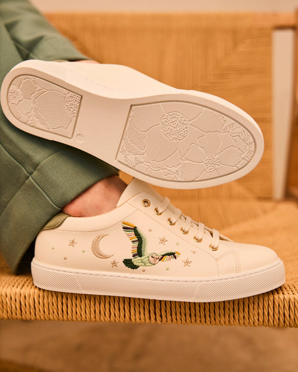 Virevolte Recycled Grain Leather Vegan Sneakers | Edwige Sage