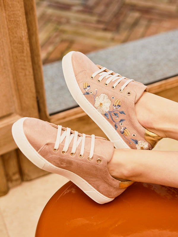 Virevolte Recycled Grain Leather Vegan Sneakers | Rose Garden