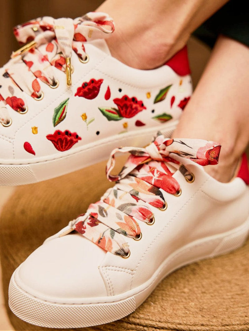 Minuit sur Terre Floral Vegan Laces | Poppy