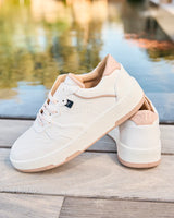 Immaculate Vegan - Minuit sur Terre Vestige Recycled Vegan Leather Sneakers | White & Pink