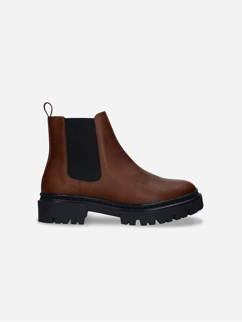 NAE Vegan Shoes Molly Women's Vegan Leather Chelsea Boots Brown