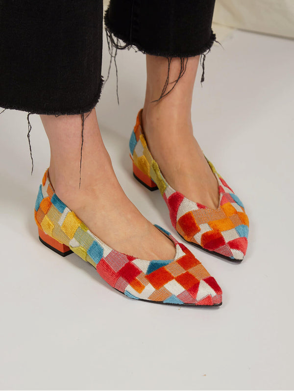 Frigiliana Eco Suede Vegan Ballerinas | Colourful