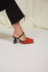 Immaculate Vegan - Ibiza Cotton Mesh Pointed Heels | Orange