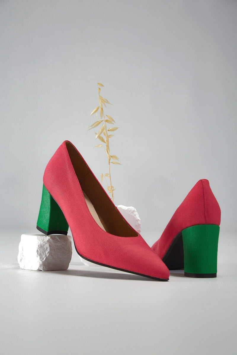 MOMOC Tacones cómodos Bambú RosaVerde