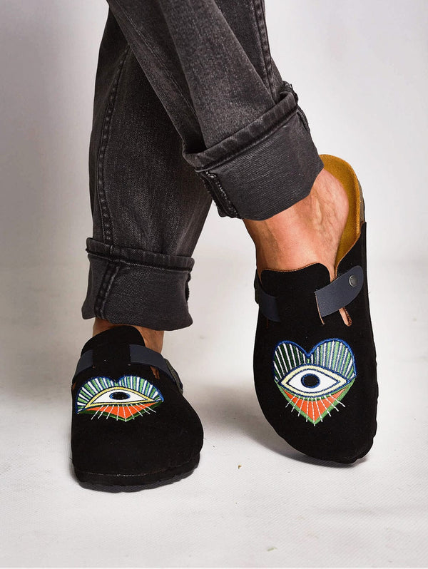 MOMOC A Glance Eco Suede Vegan Clogs | Multi