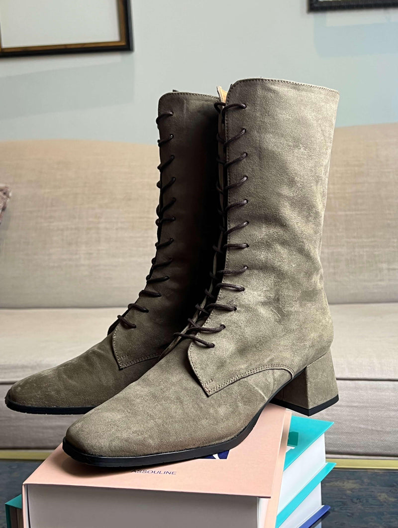 Midi La Toscana Vegan Suede Boots | Grey